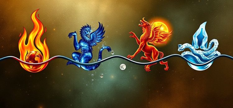 Cung hoàng đạo và biểu tượng nguyên tố: Lửa, đất, khí, nước ảnh hưởng gì?